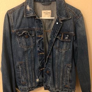 abercrombie distressed denim jacket